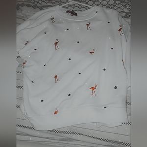 Flamingo and Polka Dot sweatsuit set